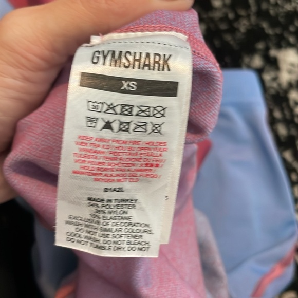 GYMSHARK ADAPT OMBRE SEAMLESS ROSE PINK/ LIGHT BLUE THREE PIECE WORKOUT SET XS/S - Picture 9 of 10